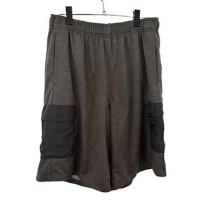 Everlast Sport Mens Cargo Shorts Gray Heather Athletic Gym Recycled Size Large